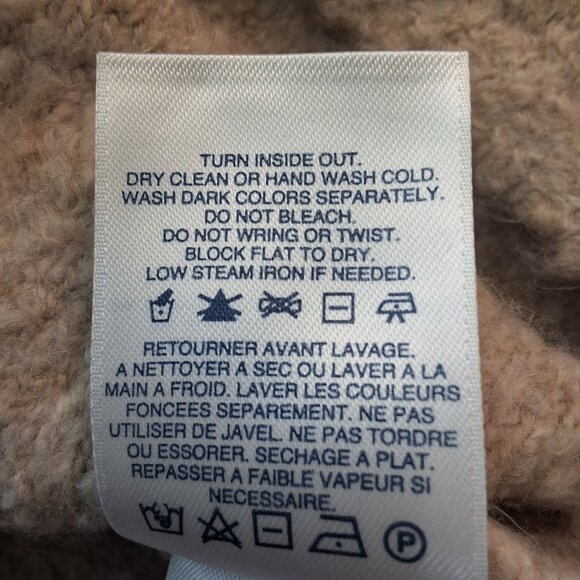 Lands End Womens M Cowl Neck Sweater Light Beige, Nylon, Wool, Alpaca Blend Cozy - Picture 8 of 8